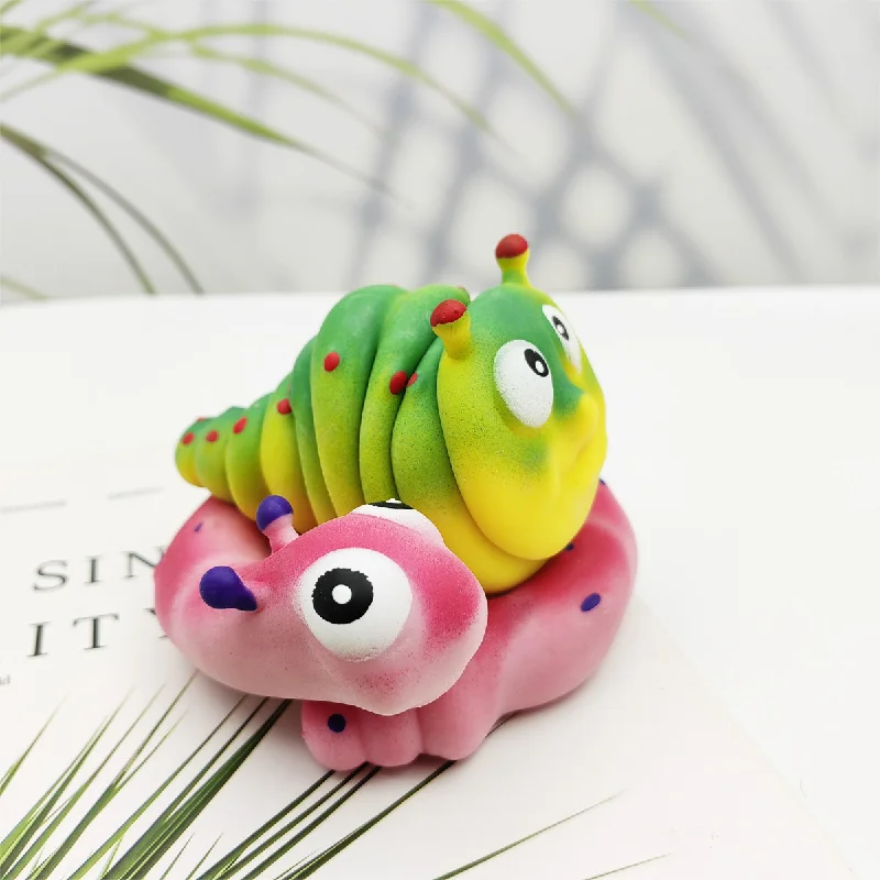 Novelty Funny Pinch Squeeze DIY Elongated Deformation Caterpillar Slug Sand Tiger Toy Anti-Agonist Kids Irritability Toy Gift