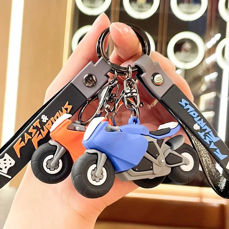 

Minso Creative and cool motorcycle keychains, cute motorcycle boys' accessory pendants, trendy and cool schoolbags