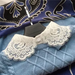Women Fake Collar Detachable Lace Collar White Blouse Tops False Collar Woman Removable Peto Mujer Chemisier Faux Cols Tie