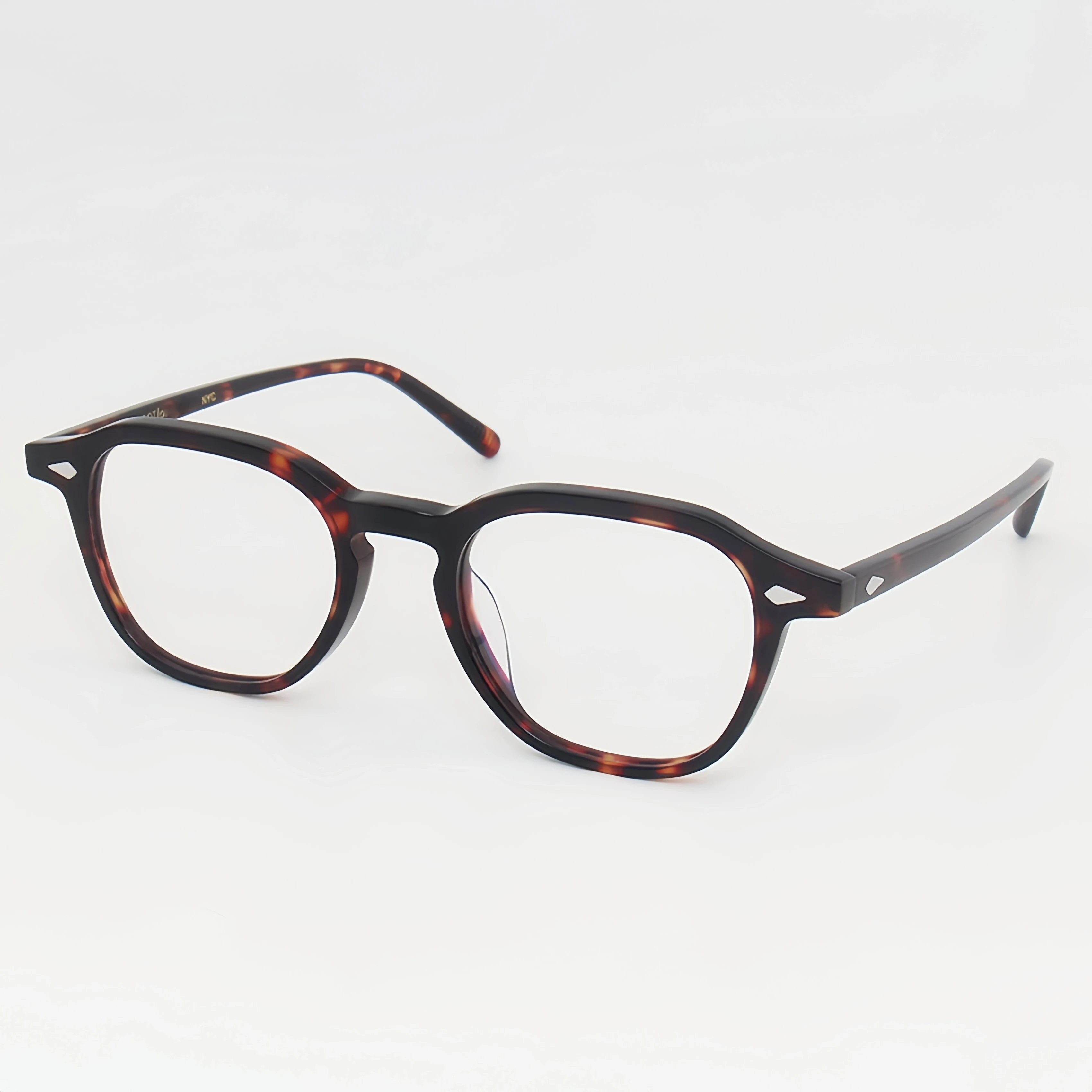 VANTZ Style Acetate Square Eyeglasses, Luxury Classic Moscot Inspired Optical Frame, Unisex Reading Glasses Support Prescription