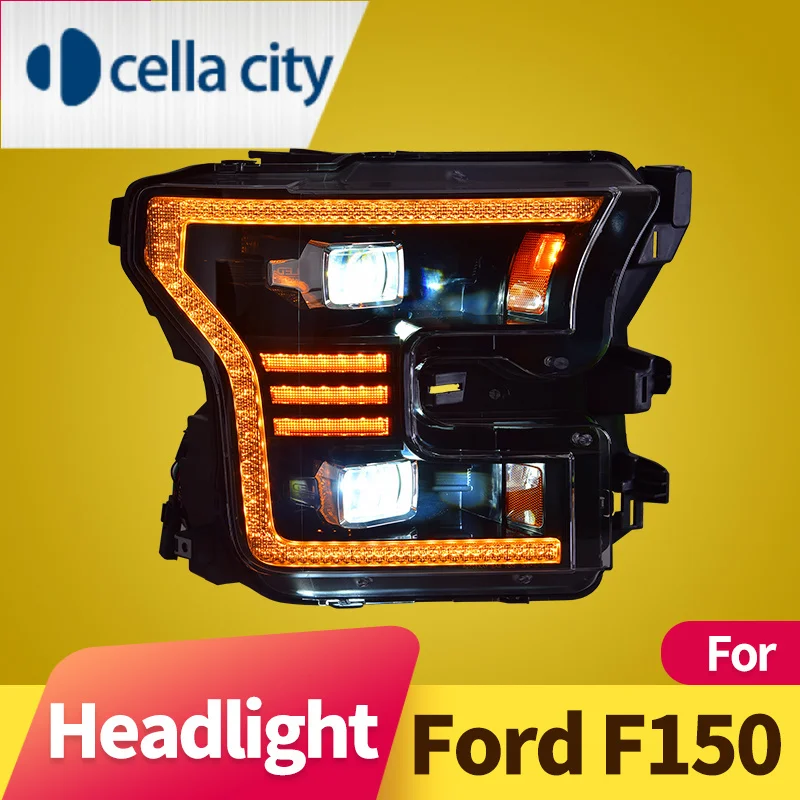 

Headlight Assembly For Ford F150 2015-2017 Ford F-150 2017-2020 Ford Raptor Full LED Light Source LED DRL LED turn signal