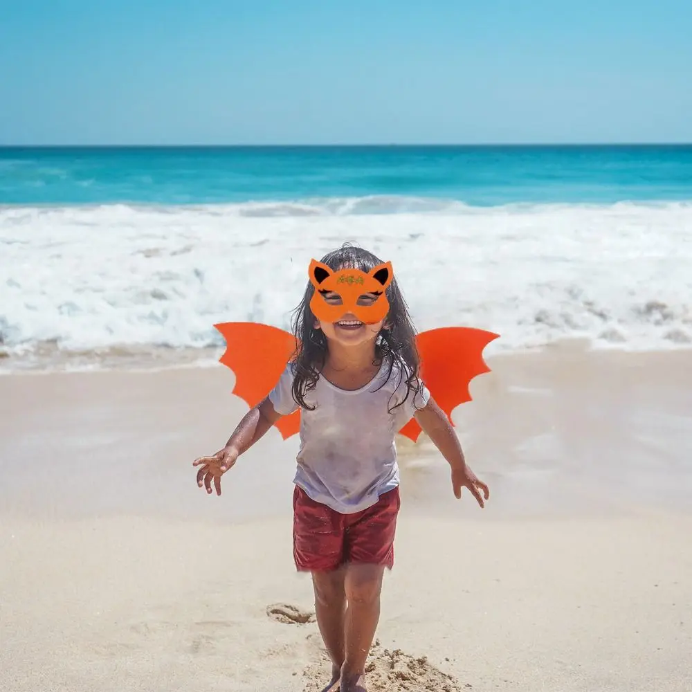 Nette Vlies Fledermaus Flügel Maske Set Cosplay Kostüm Kleidung Requisiten Kinder Cosplay Kostüm Cartoon Design Dress Up Kostüme Junge