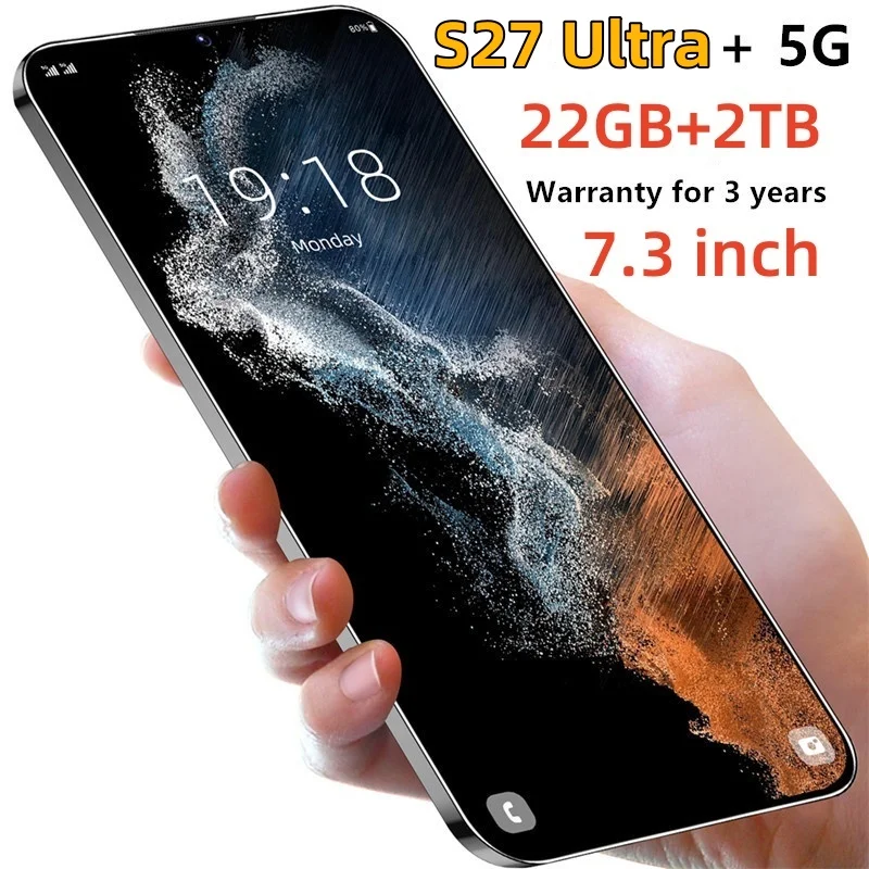 

2025 Original Pad S27 ultra Tablet PC 7.3 inch HD 4K Android 13 22GB+2TB 7800mAh Battery 4G 5G Dual Sim Card WiFi GPS Google Tab
