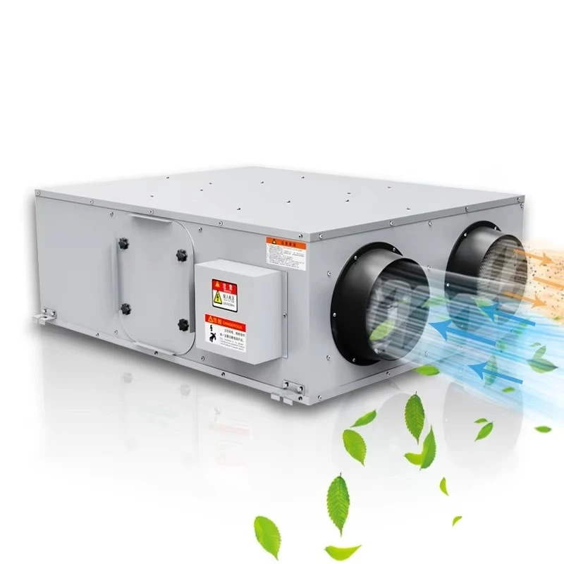 Commercial Hospital School ERV Ventilation System Air Recuperator Energy Recovery Ceiling Fan Ducting RV for HVAC System