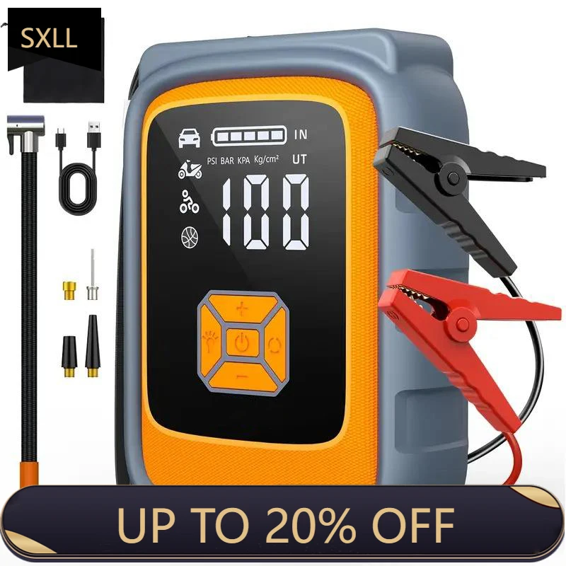 

SXLL 3000A 16000mAh 4-in-1 Car Jump Starter Power Bank with LCD Display Reifen Fuller and Truck Use