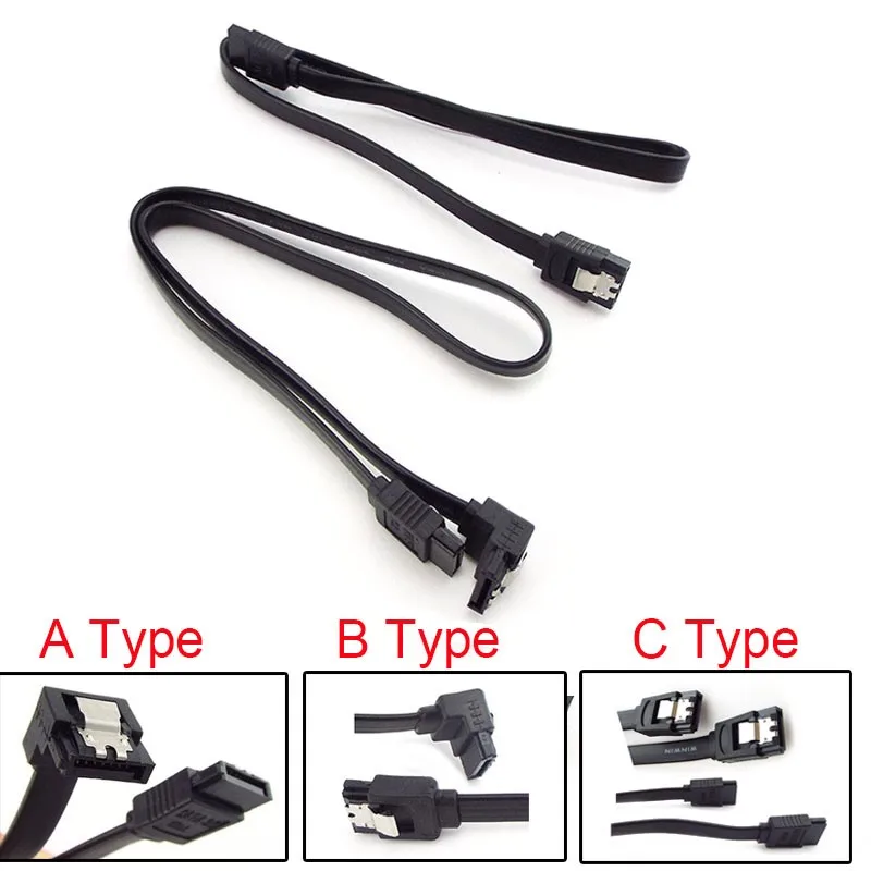 40/45cm 2.0 Sata Cable 3.0 Data Line 3.0 To Hard Disk SSD Adapter Wire Straight 90 Degree for Asus MSI Gigabyte Motherboard E4