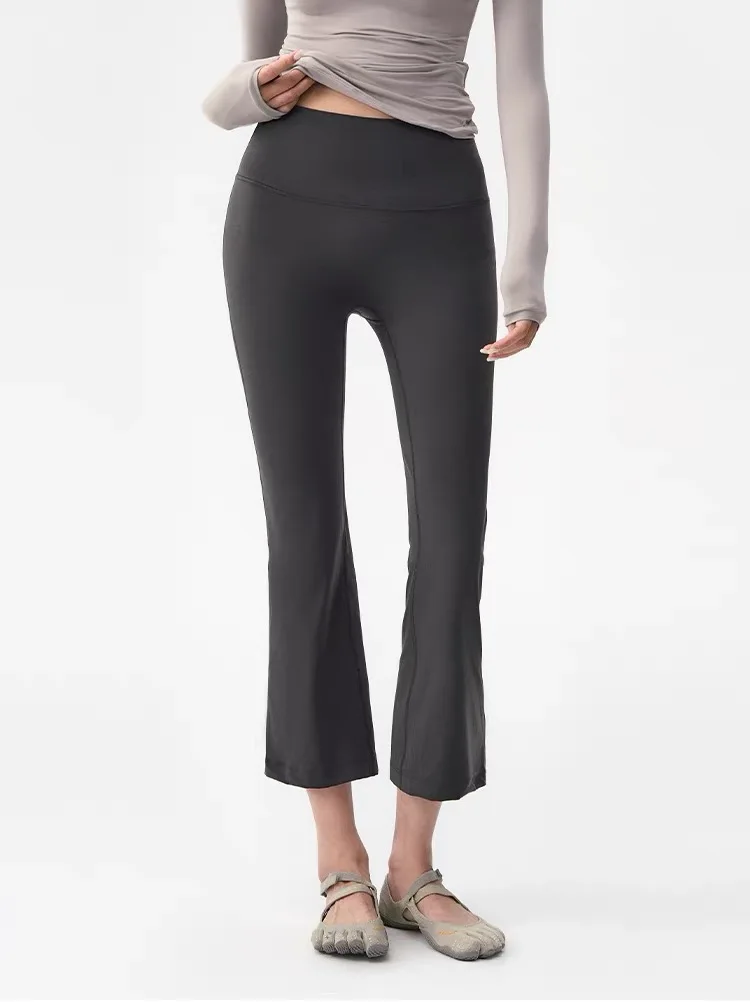 Damen-Capri-Leggings mit hoher Taille und formendem Hüftbereich, Second-Skin-Schnelltrocknende 4-Wege-Stretch-Yoga-Hose für Pilates, Fitnessstudio und Alltag – Detail 5