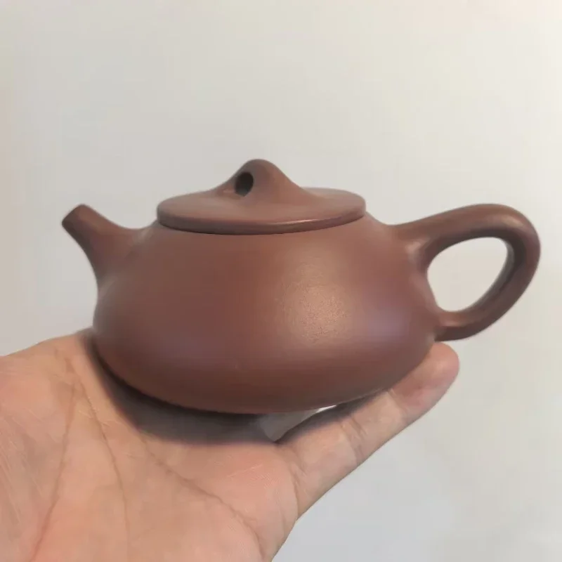 Authentic Chinese Tea Ceremony Supplies Zisha Stone Scoop Pot Yixing Purply Clay Teapot Handmade Customized Gifts 230ml