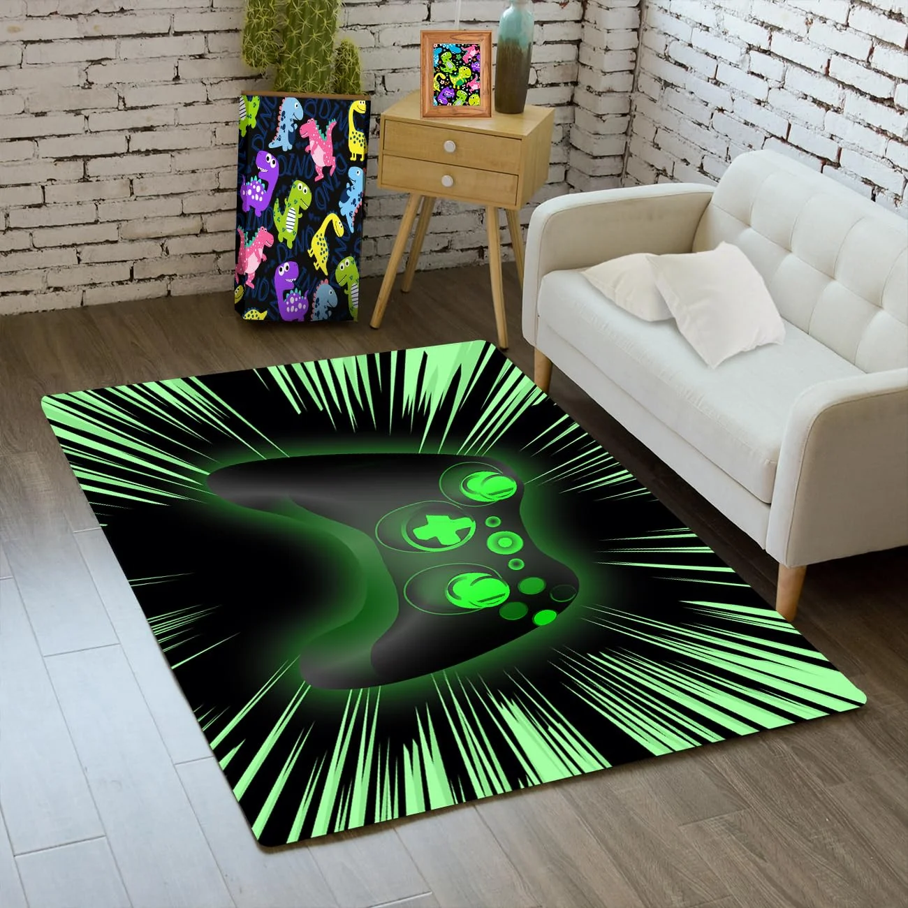 

Game Rugs for Boys Bedroom Living Room Hallway Entryway Dorm Gaming Controller Carpets Floor Mat Playroom Indoor Doormat