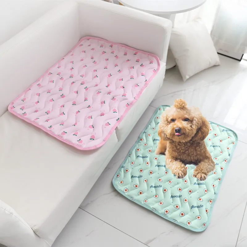 Pet Dog Mat Cooling Summer Pad Mat For Dogs Cat Blanket Sofa Breathable Dog Bed Summer Washable For Small Medium Dogs