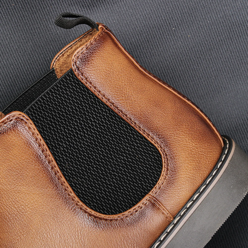 2025 Marca Retro Confortável Botas Chelsea Masculinas Moda Botas Masculinas
