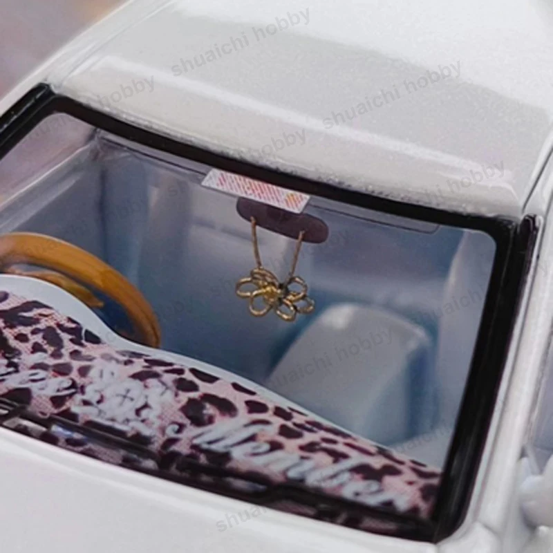 1 шт. 1/64 масштабная модель автомобиля хризантема/вара узел цветок кулон с внутренним зеркалом заднего вида DIY украшения сборные детали