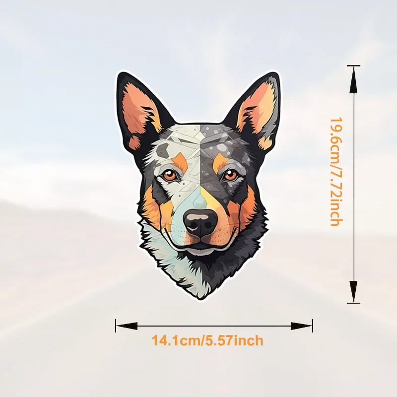 Australian Cattle Dog Vinyl Car Sticker Waterproof UV Bright Multicolor Matte Self Adhesive Decal for Car Truck SUV Auto Decor