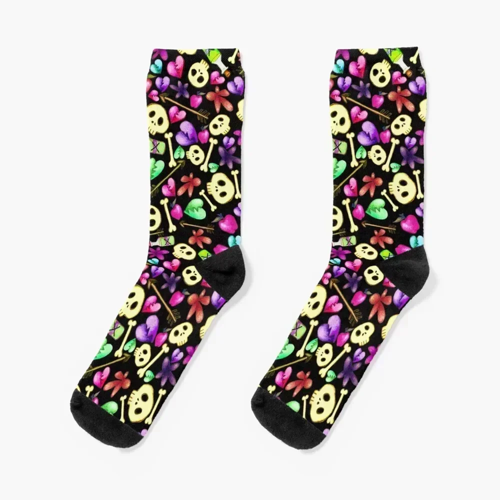 Bad Arrows & Broken Hearts Socks floral floor with print Man Socks Women's