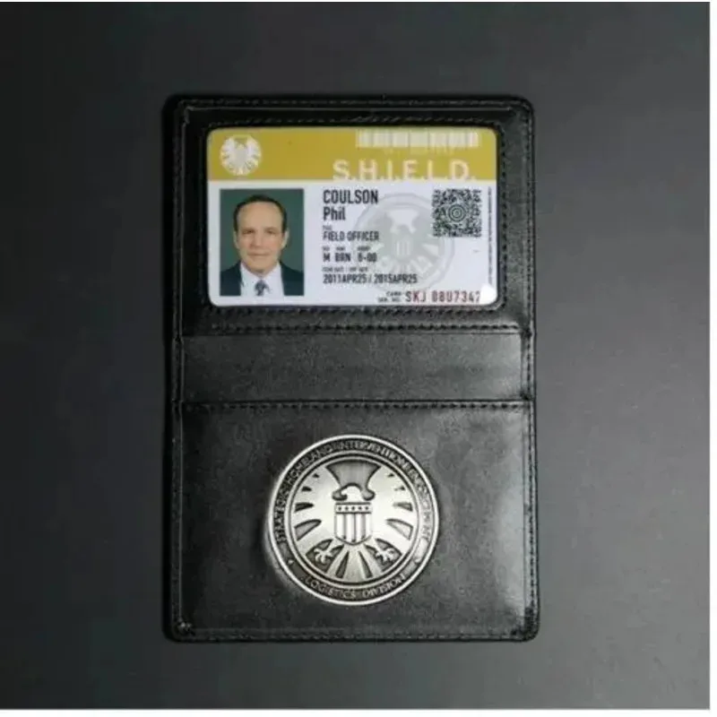 NewAgents of Shield insignia titular de la tarjeta de identificación cartera Cosplay Prop Phil Coulson tarjetas de identificación cordón Hydra moneda regalo para marido Boyfrie