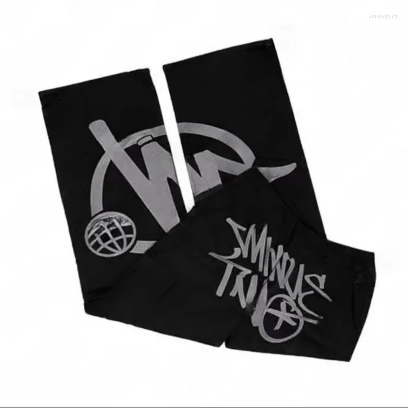 2026 Neuer Stil Graffiti-Buchstaben-Globus-Grafik-Hose Elastischer Kordelzug Lose Y2K Hip-Hop Streetwear Lässige Lange Hose für Kinder – Detail 9