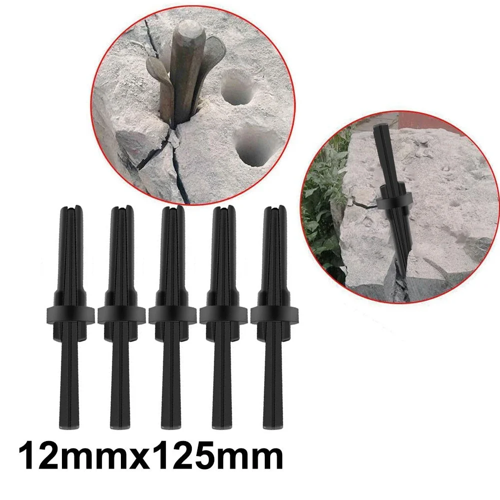 5pcs Stone Splitting Tools Manual Plug Wedges Concrete Rock Splitters For Stones/concrete/marble And Granite Hand Tools