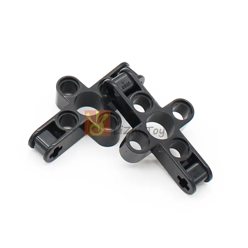 JJ7060 Technology 3x5 Axle Pin Connector Perpendicular with Center Pin Hole Bricks Building Blocks Accessories Compatible 6536