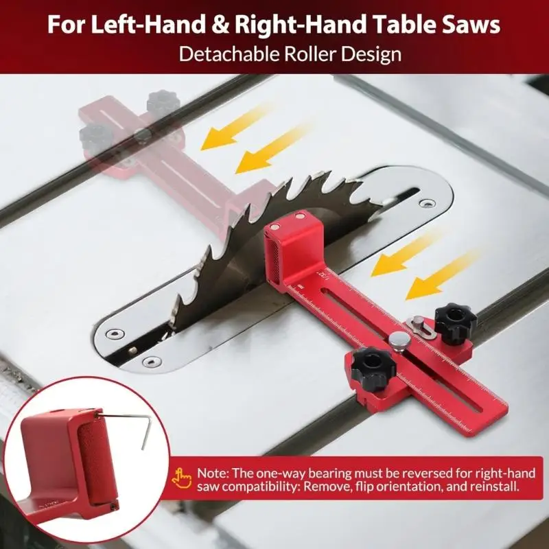 

652F Adjustable Thin Materials Guide Thin Rips Jig For Table Sawer Routers Tables With Hanging Bearing Mechanism