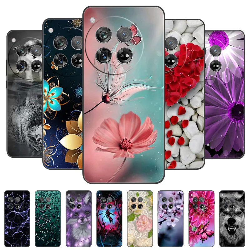 for OnePlus 12 Case Soft TPU Silicone Phone Covers for OnePlus 12 Case Bumper OnePlus12 One Plus 12 Shockproof Coque Cover