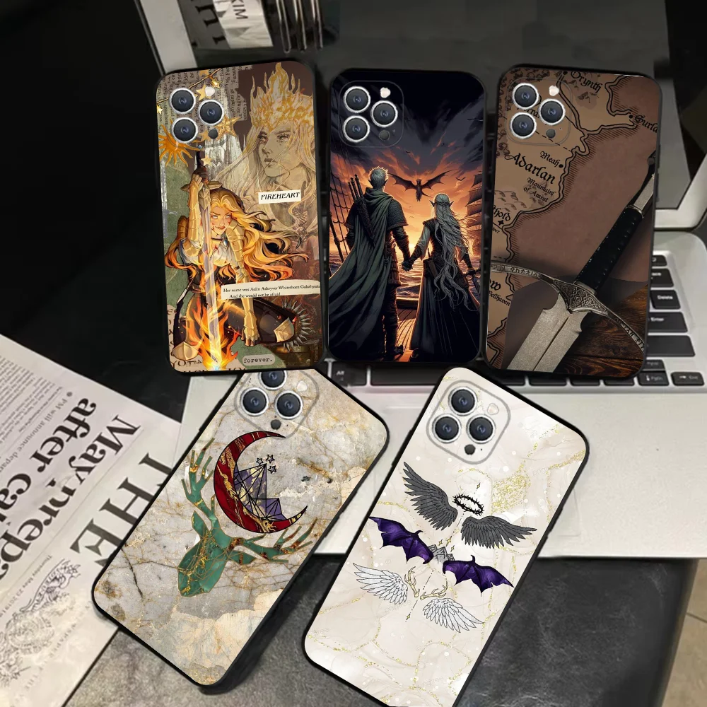 Throne Of Glass  Phone Case For iPhone 16,15,14,13,12,11,Pro,X,XS,Max,XR,Plus,Mini Soft Black Cover