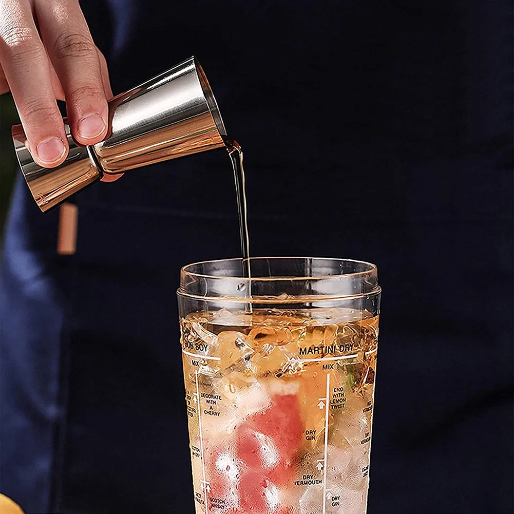 

A06RP Spirit Measures 25Ml/50Ml, Shot Measure Drinks Gin Jigger Craft Dual Drinks Measuring Cup for Party Wine Drink Shaker
