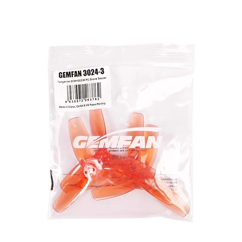 GEMFAN 3024-3 Three-Blade Propeller Compatible with FPV Drones, Racing Drones, and F9A-B Platforms