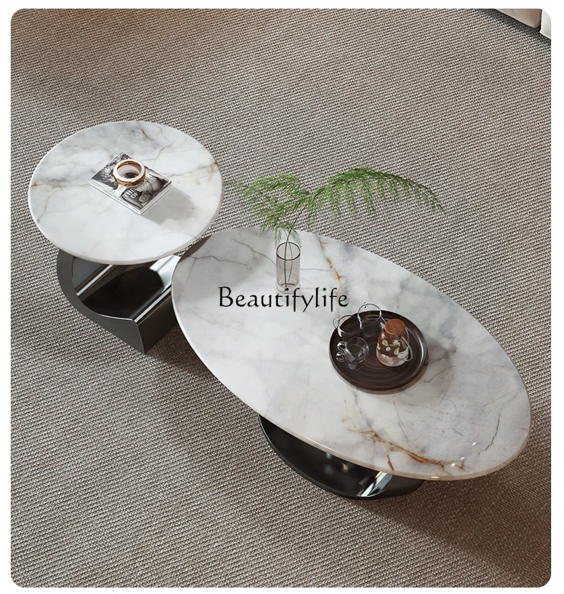 

Color LCD Stone Endtable Tea Table Natural Marble Advanced Super Crystal Stone Endtable