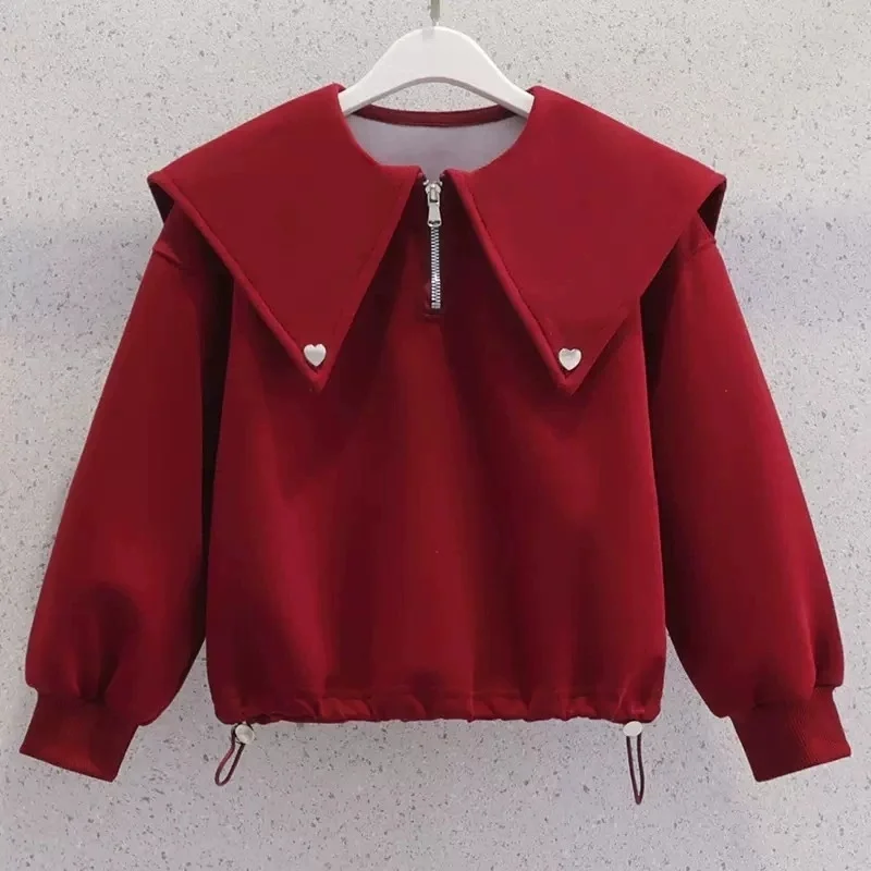 

Kids Sweatshirts for Girls Outfits Tops Long Sleeve Baby Back to School Shirts Pullover Sweatshirt Children Clothes 2026