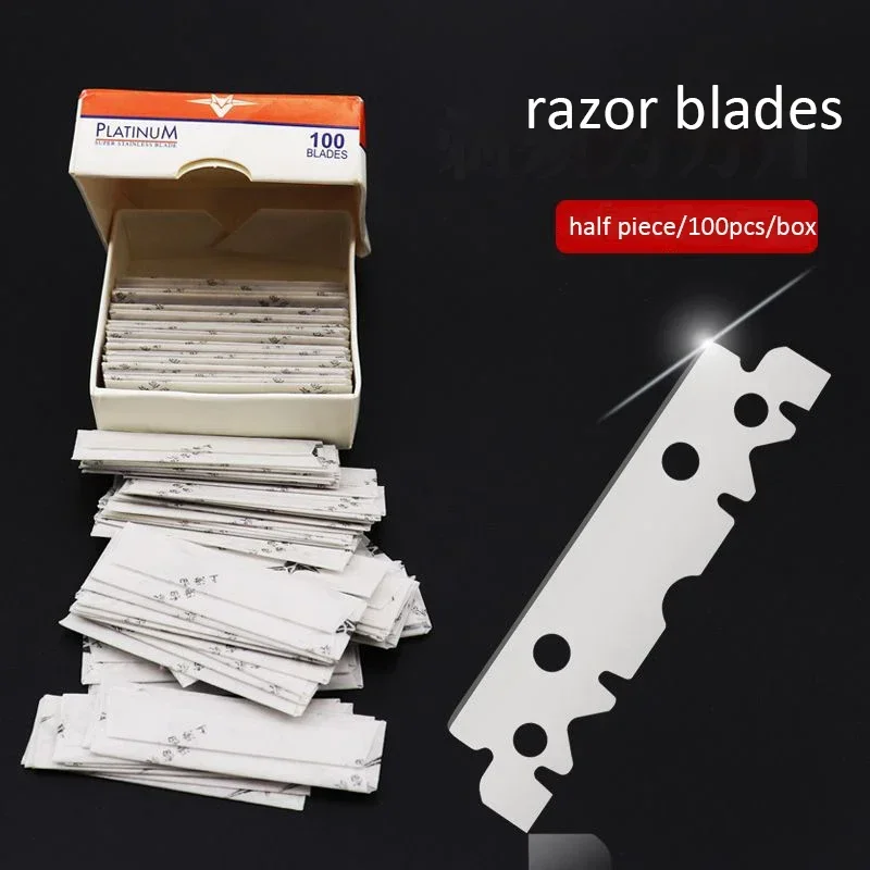 100pcs Razor Blades Brand Stainless Steel Single Sided Razors Blades For Manual Shaving Razor Hair Knief Blades Professional