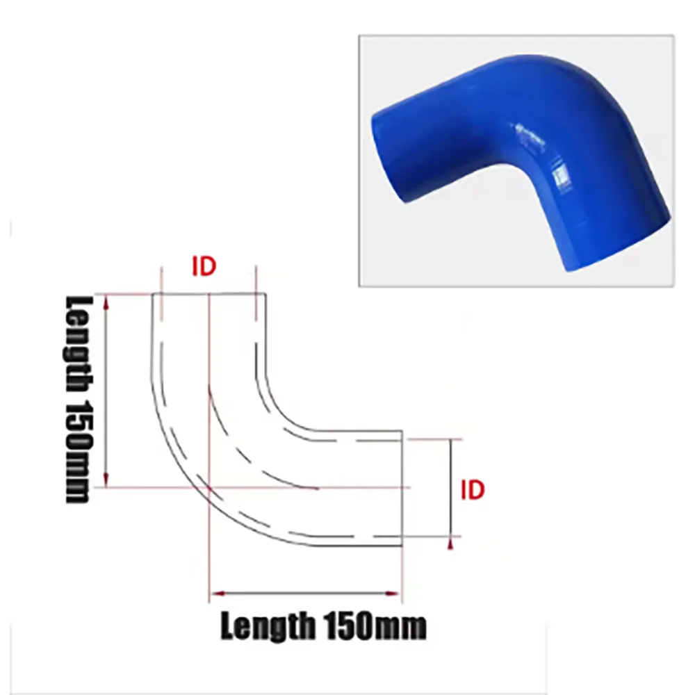 Reducer 90 Degree Silicone Hose for Turbo Intercooler Intake 4-Ply Reinforced High Temp Elbow Coupler Automotive Performance