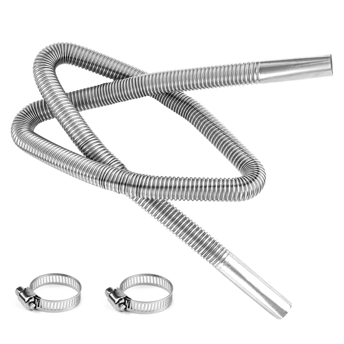 

59Inch Heater Exhaust Pipe,1Inch Inner Diameter Flexible Exhaust Tubing Stainless Steel Parking Air Heater Exhaust Hose