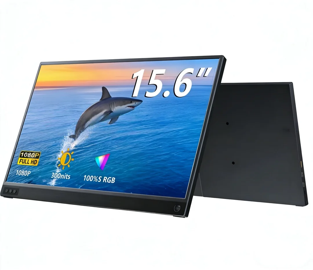 15.6 Portable Monitor FHD for PC Laptop Phone Switch PS5/4 Xbox One Raspberry pi IPS 100% sRGB HDR LCD Mobile Type-C Display