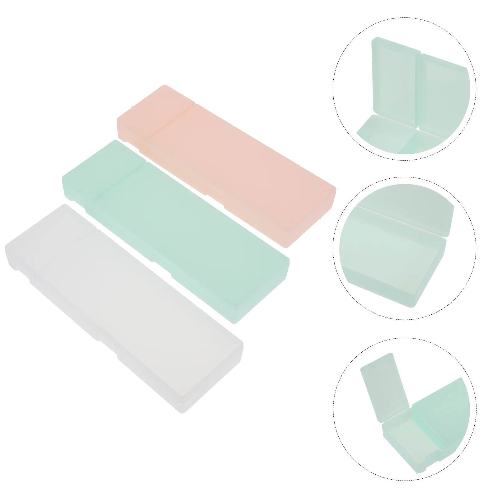 

3Pcs Eyebrow Tattoo Pen Box Transparent Plastic Storage Containers for Organizing Beauty Tools Simple Pencil Holder Boxes