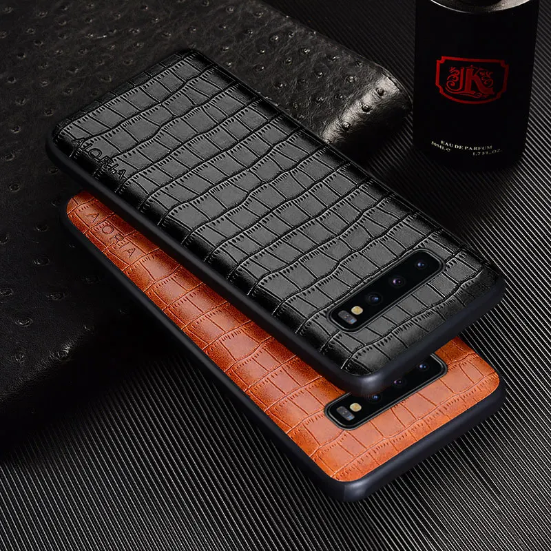 Luxury Crocodile Leather Case For Samsung Galaxy S10 5G S10 Plus Lite S10E Slim Fit Premium Cover for samsung s10 phone case