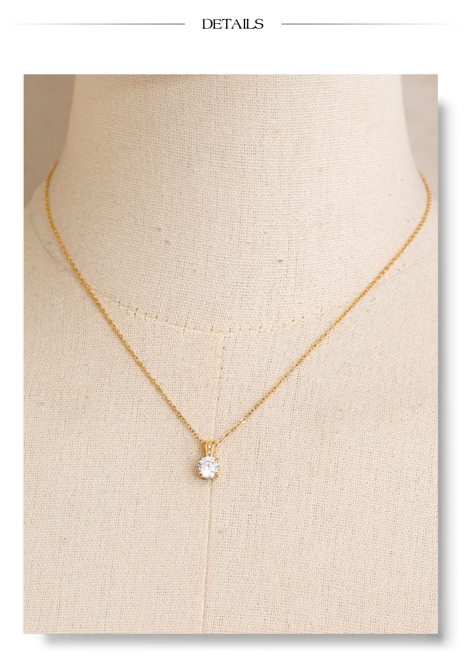 Yhpup Edelstahl-Halskette mit quadratischem Zirkonia-Anhänger für Damen, koreanischer Stil, zarter, beliebter Alltagsschmuck, Geschenk – Detail 11