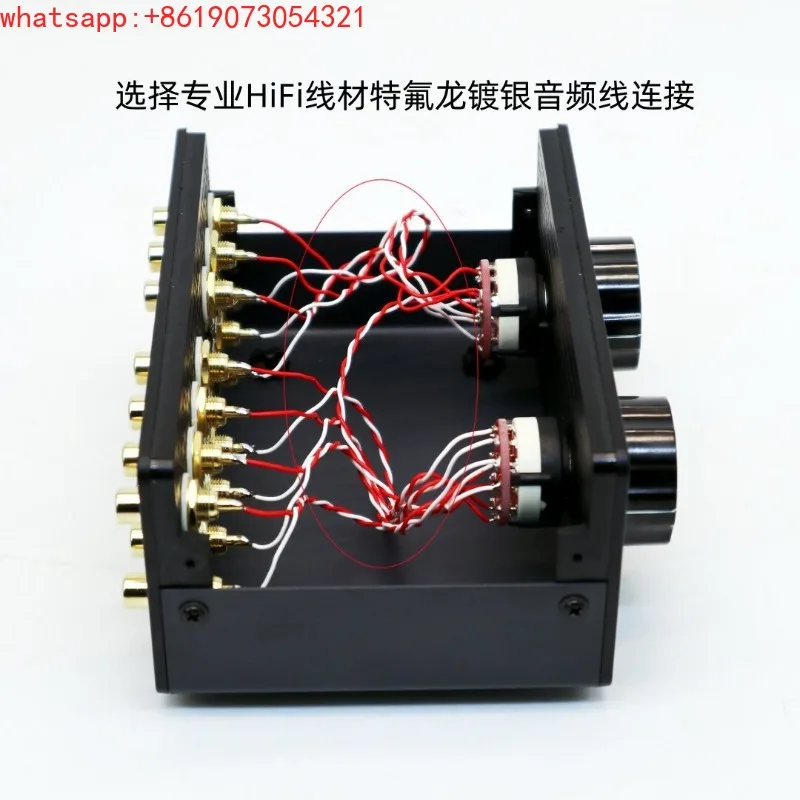 4 In 3 Out Passive Front Audio Switcher 2 Channel Input/Output Audio Source Signal Selector