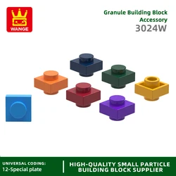 Wange 549Pcs/lot 3024W 1x1 Double Cylinder Block Moc Color Accessories Compatible with Brick DIY Children's Toy S1355