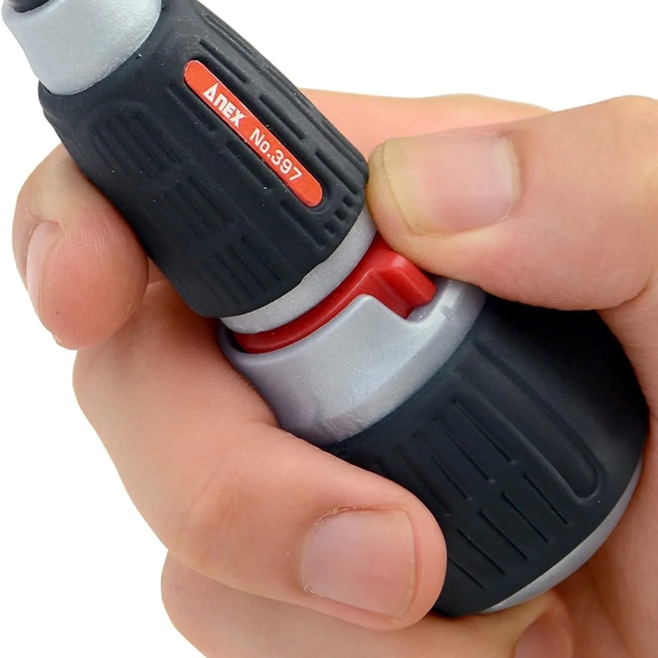 ANEX 1/4" Ratchet Screwdriver with Strong Magnetic Double-ended Screwdriver Bit PH2/SL6, Ball Handle Tool NO.397-H/397-D/307-D view 5