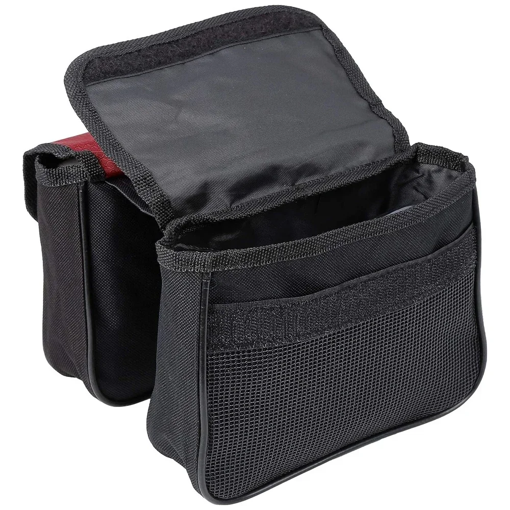 1Pcs Cycling Side Bags, Bike Frame Saddle Front Tube Bag Double Side Pouch Black,Bike Rack Carrier Saddle Bag Bike Accessories