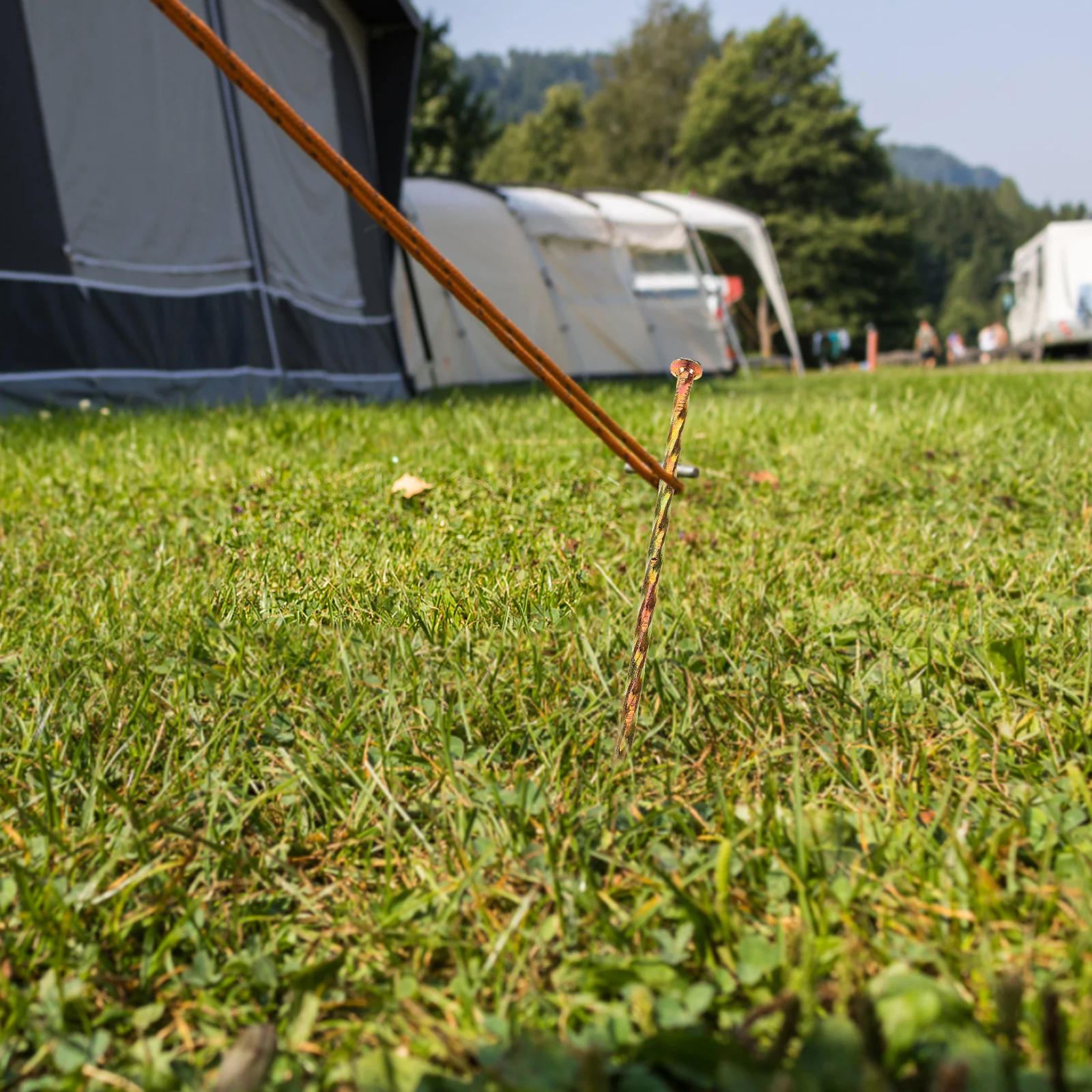 

10pcs Metal L Spikes Carbon Steel Grade 8.8 Spiral Design Garden Edging Turf Nails Artificial Grass Secure Tents Canopies