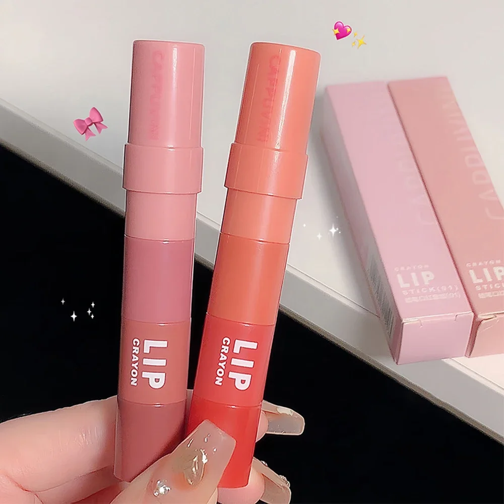 4 Colors In 1 Matte Nude Pink Red Lipstick Lip Liner Pen Long Long Waterproof Crayon Lipstick Pencil Lips Makeup Cosmetic Kit