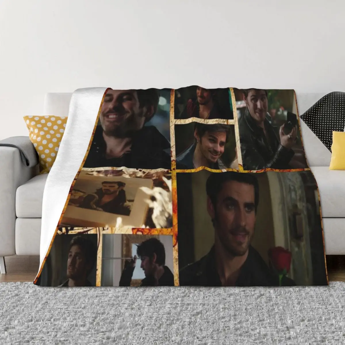 Captain Killian {Hook} Jones Love 39 Throw Blanket Designers Summer Beddings blankets ands Soft Plaid Blankets