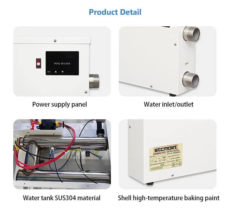 TLF STCMOET 11KW Sistema di riscaldamento della pompa dello scaldabagno per piscina termale fuori terra 220V 380V Riscaldatore elettrico per piscina