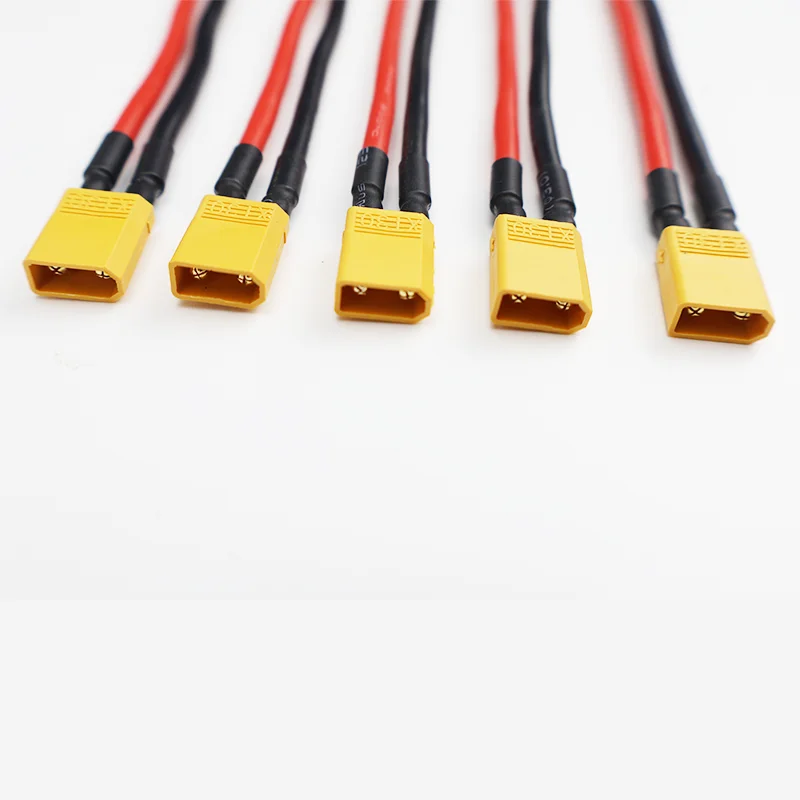 Adaptateur XT60 vers XT30, connecteur mâle/femelle, câble en Silicone 14awg 100MM pour RC FPV Quadcopter CineLog35 Drone Expan, 5 pièces