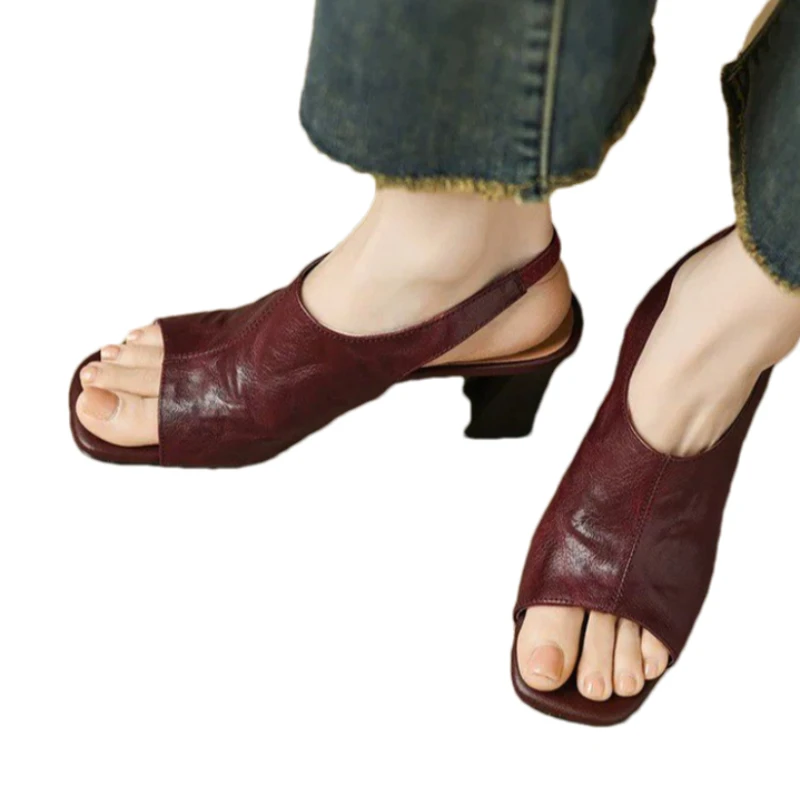 Sexy High Heels Sandals Womens Chunky Shoes Elegant Pumps Slippers 2026 New Party Dress Flip Flops Summer Luxury Mujer Zapatos view 6