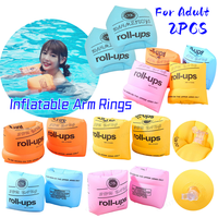 1 Pair/2pcs Thickened Inflatable Water Sleeve for Adult Water Sports Pool Swimming Trainer Buoyancy Arm Rings Swimming Buoy