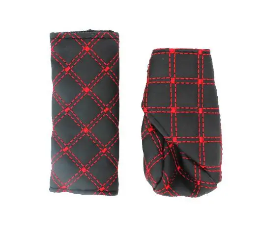 Universal PU Leather Crystal Diamond Auto Car Hand Brake Cover Gear Shift Stick Cover Car Styling Accessories Handbrake Grips