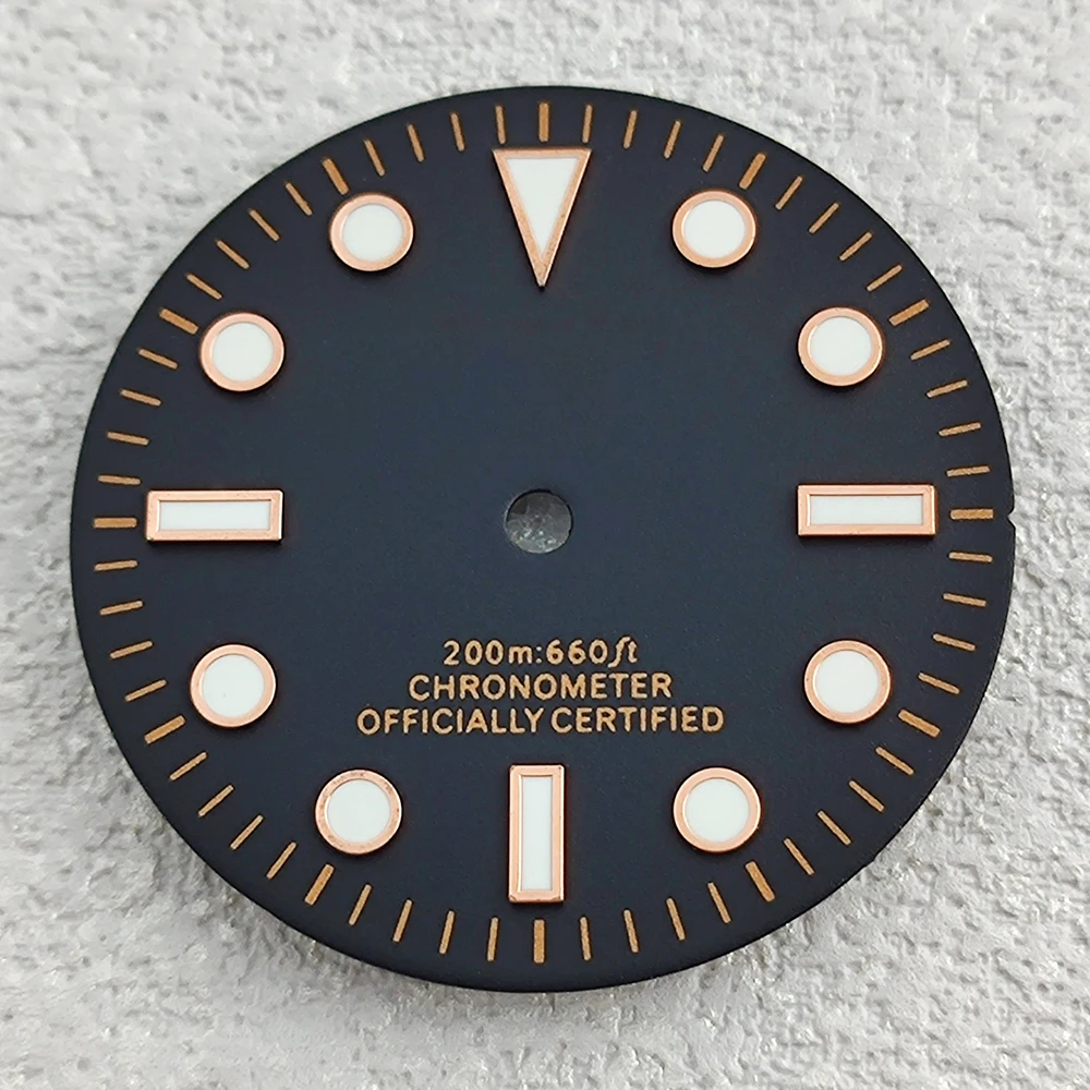 28.5mm new NH35 dial watch dial ice blue luminous dial suitable for NH35 NH36 movement watch accessories