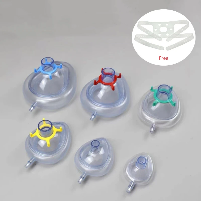 

6 Pcs/set Anesthesia Breathing Mask PVC Inflatable Simple Mask